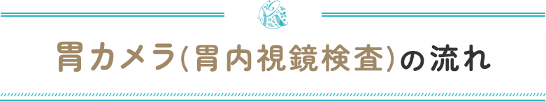 胃カメラ(胃内視鏡検査)の流れ
