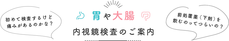 胃や大腸内視鏡検査のご案内