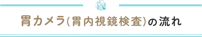 胃カメラ(胃内視鏡検査)の流れ