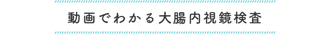 動画でわかる大腸内視鏡検査